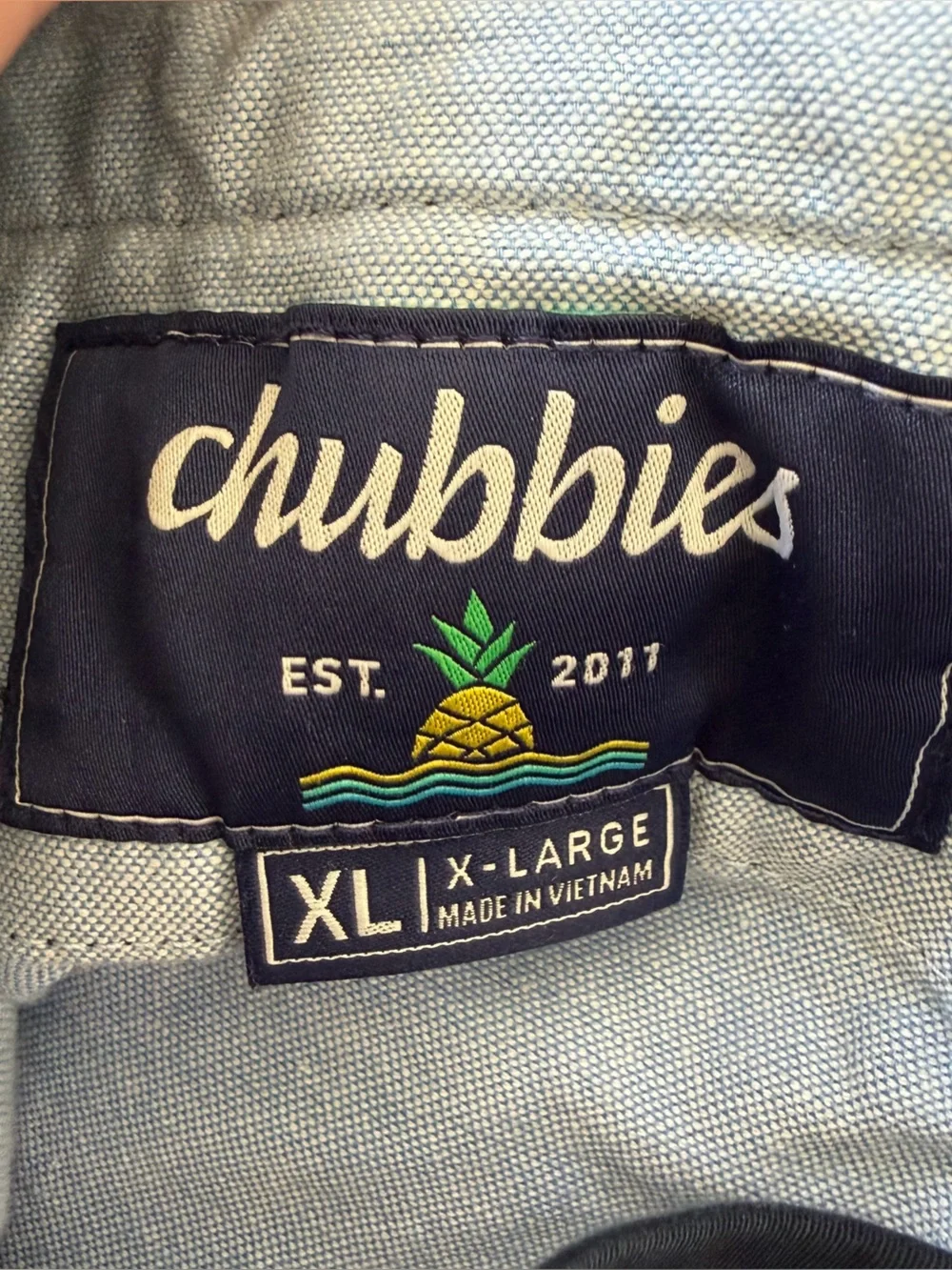 Chubbies Pants Mens XL The Armadas Twill Stretch Chino Navy 28.5” Inseam